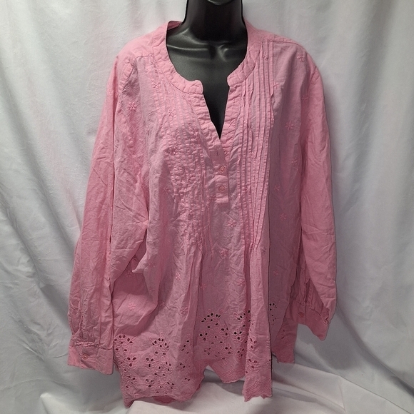 American sweetheart pink blouse size 3X - Picture 1 of 5